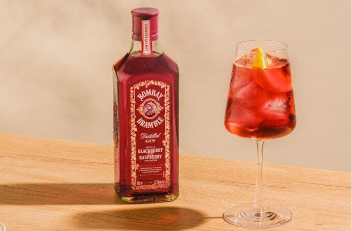 Bombay Bramble gin butelka plus kieliszek